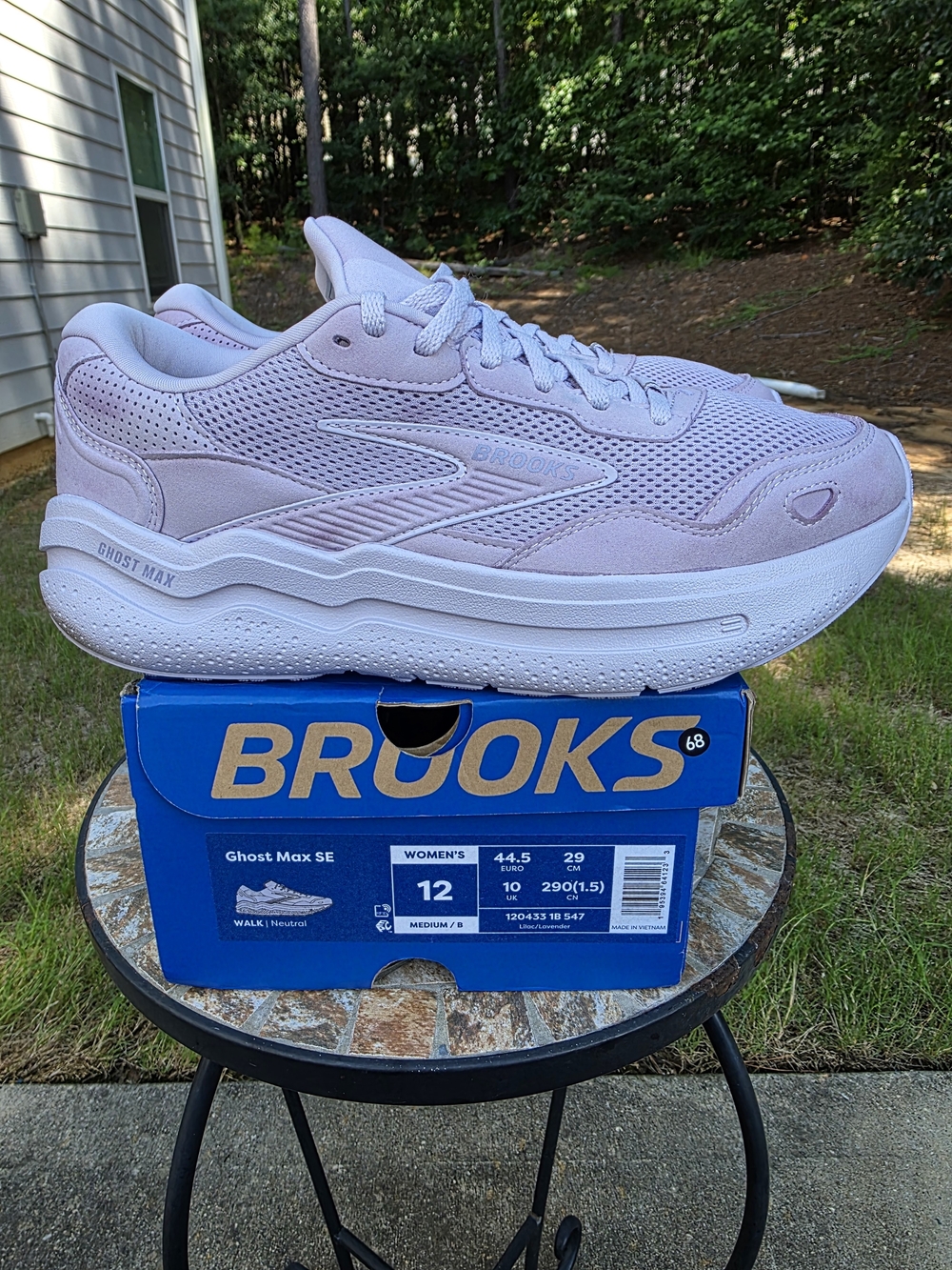 Brooks Ghost Max SE 1204331B547 Lilac Running Shoes Women's  Sz 12 B Worn 1x Box